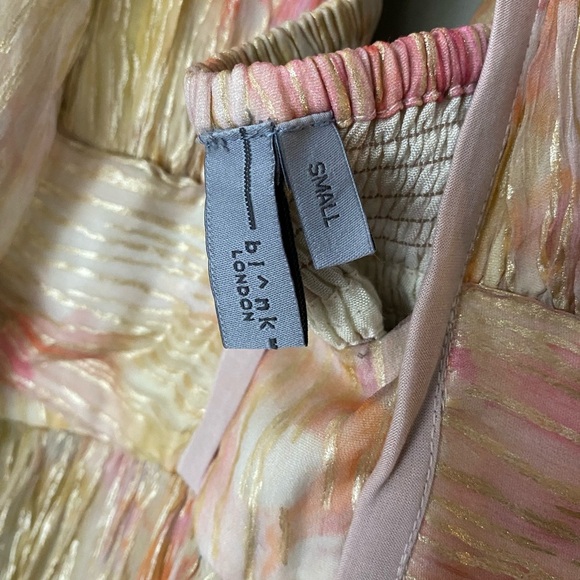 BL^NK LONDON Elegant Formal Multicolor Metallic Maxi Dress Size Small - Picture 10 of 10